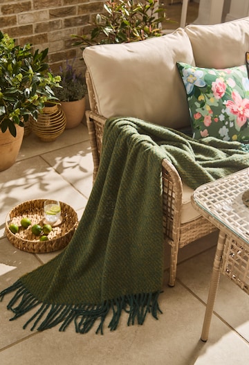 Striped Faux Mohair Throw