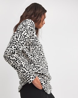 Pure Cotton Longline Long Sleeve Curved Hem