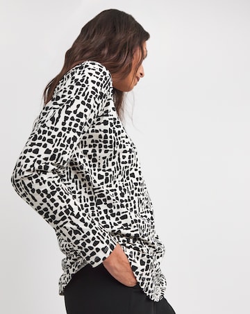 Pure Cotton Longline Long Sleeve Curved Hem