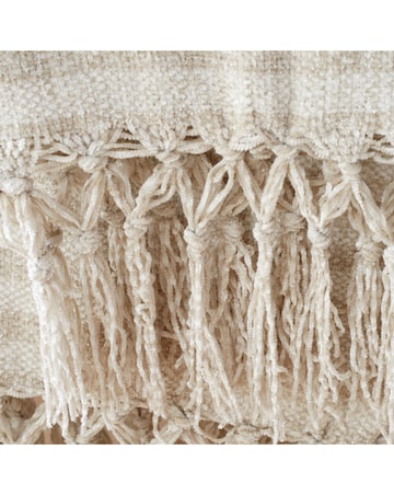 Catherine Lansfield Striped Chenille Throw