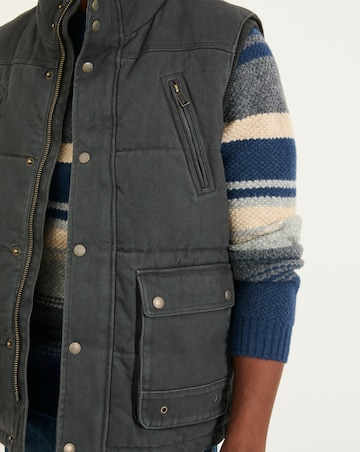 FatFace Warton Gilet (Regular & Tall) - Charcoal Grey