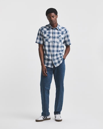 Wrangler Western Check Shirt - Blue/White