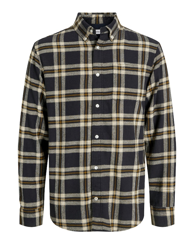 Jack & Jones Flannel Check Shirt - Black