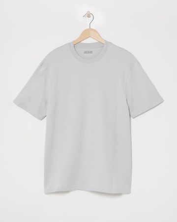 Relaxed Fit Interlock T-Shirt- Grey