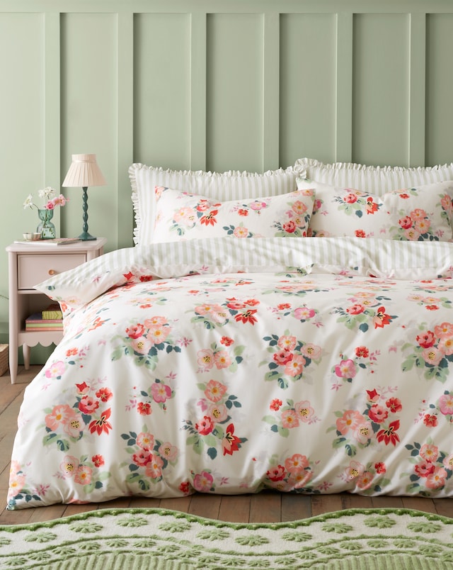 Cath Kidston Floral Bunches 100% Cotton Duvet Cover Set