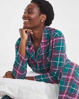 Pretty Secrets Check Button Up Pyjama Set