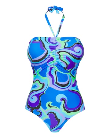 Swirl Bandeau Swimsuit