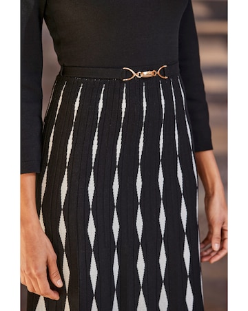 Sosandar Argylle 2 in 1 Knit Maxi Dress