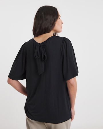 Tie Back Angel Sleeve Top
