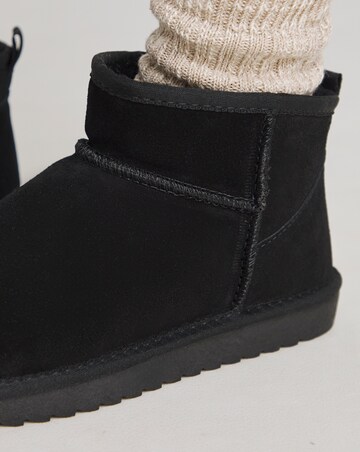 Renna Suede Low Cut Warm Lined Snug Boots Extra Wide EEE Fit