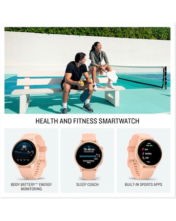 Garmin Vivoactive 6 AMOLED 42mm Smart Watch - Pink Dawn