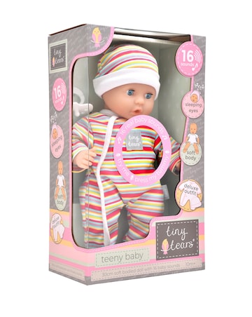 Tiny Tears 12-inch Teeny Baby Doll with 16 Sounds