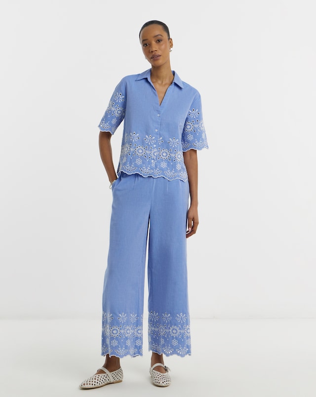 JDY Marina Embroidered Ankle Trouser