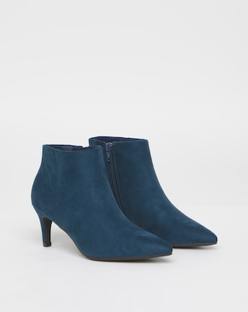 Cairns Kitten Heel Pointed Toe Ankle Boot - Wide Fit (E)