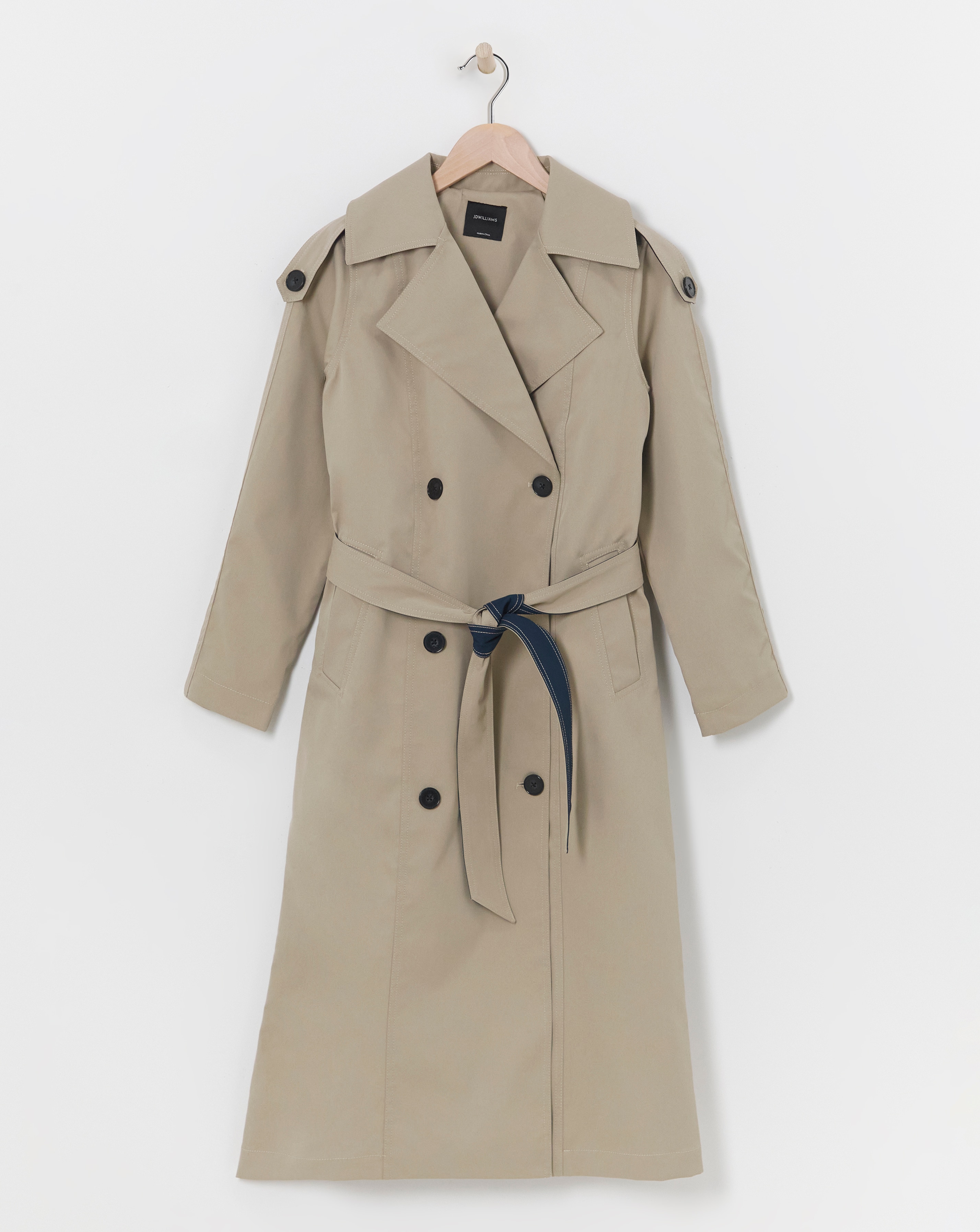 Contrast Camel Trench Coat | JD Williams