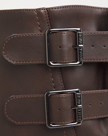 Heavenly Feet Bernice Knee High Boots Curvy Calf Ex Wide Fit