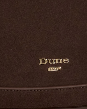 Dune Direction Real Suede Asymmetric Chain Detail Shoulder Bag