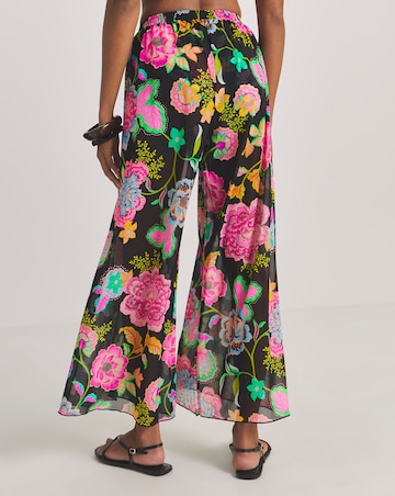 Figleaves Floral Print Mesh Beach Trousers