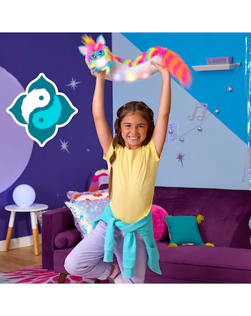 Furby DJ Furby Interactive Toy, Super Snuggly Rainbow Electronic Plush