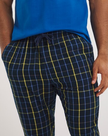 Jersey Tee and Woven Check Trouser PJ Set