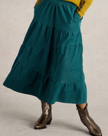 White Stuff Jenna Cord Tiered Skirt