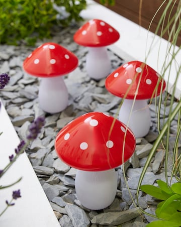 Fairy Mushroom Stake Lights - Set of 4