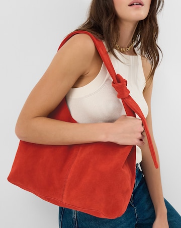 Accessorize Slouchy Knot Leather Shoulder Bag