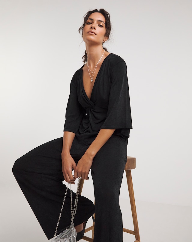 Slinky Twist Front Jumpsuit
