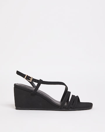 Joanna Hope Strippy Wedge Sandal - Wide Fit (E)