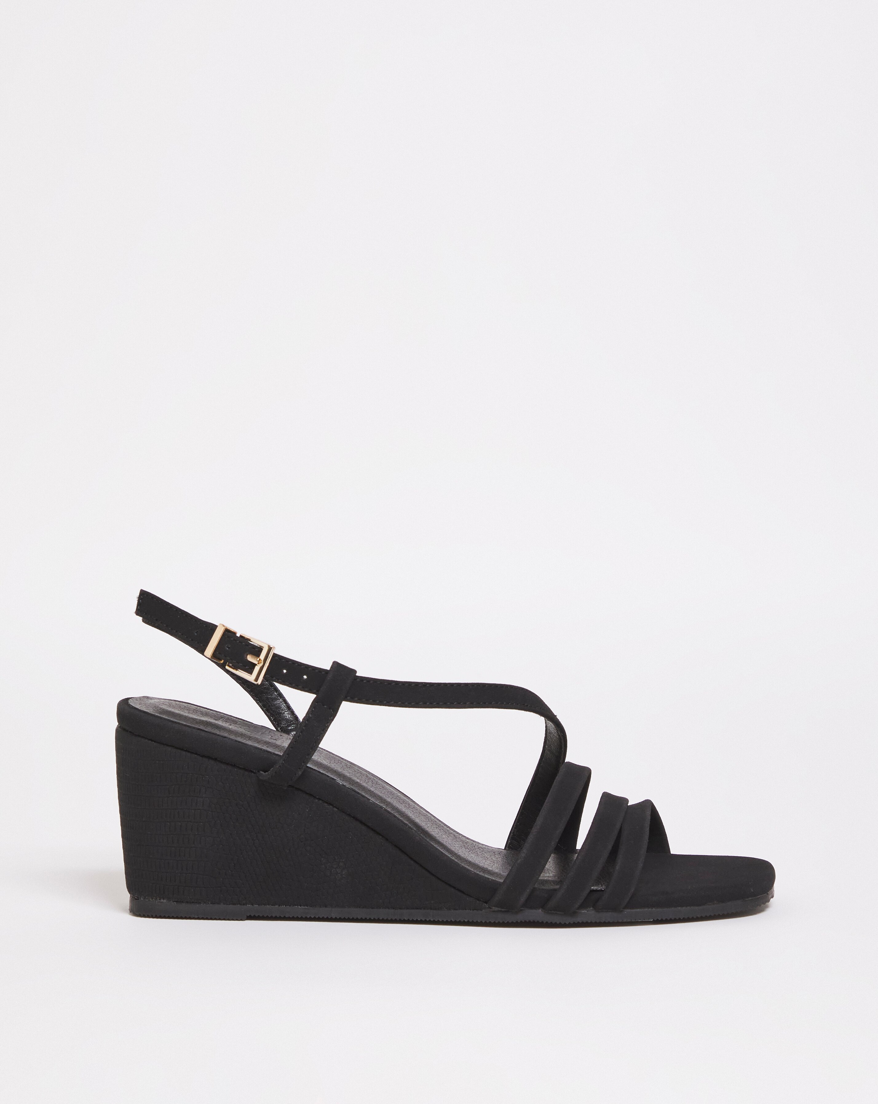 Joanna Hope Strippy Wedge Sandal - Extra Wide Fit (EEE)