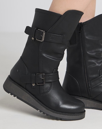 Heavenly Feet Hannah Buckle Boots Extra Wide EEE Fit