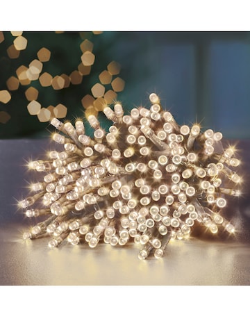 Warm White LED String Lights With Clear Cable