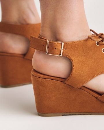 Ariana Shoe Boot Wedge Sandals - Extra Wide Fit (EEE)