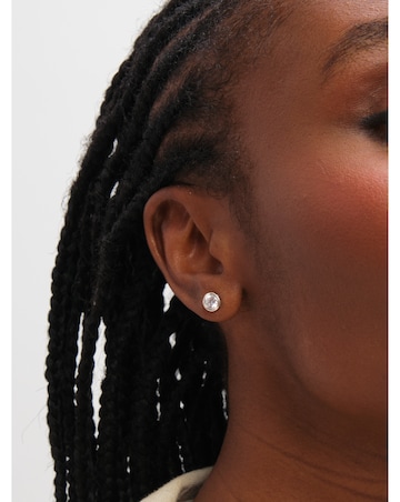 Inicio Sterling Silver Plated Cubic Zirconia Bezel Set - Gift Box