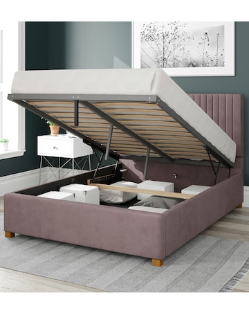 Aspire Grant Velvet Ottoman Bed