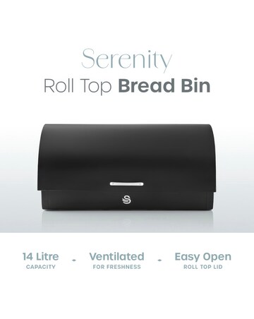 Swan Serenity Bread Bin Black