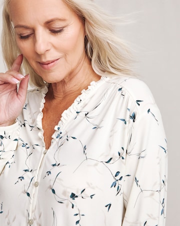 Julipa Printed Jersey Frill Neck Top