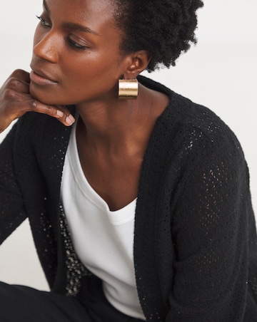 Black Crochet Kimono