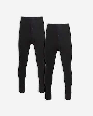 2 Pack Black Thermal Long Johns