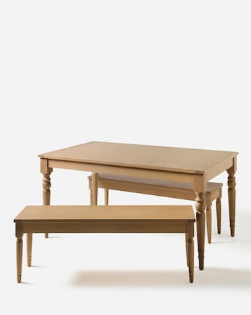 Margot Oak Dining Table and Bench set