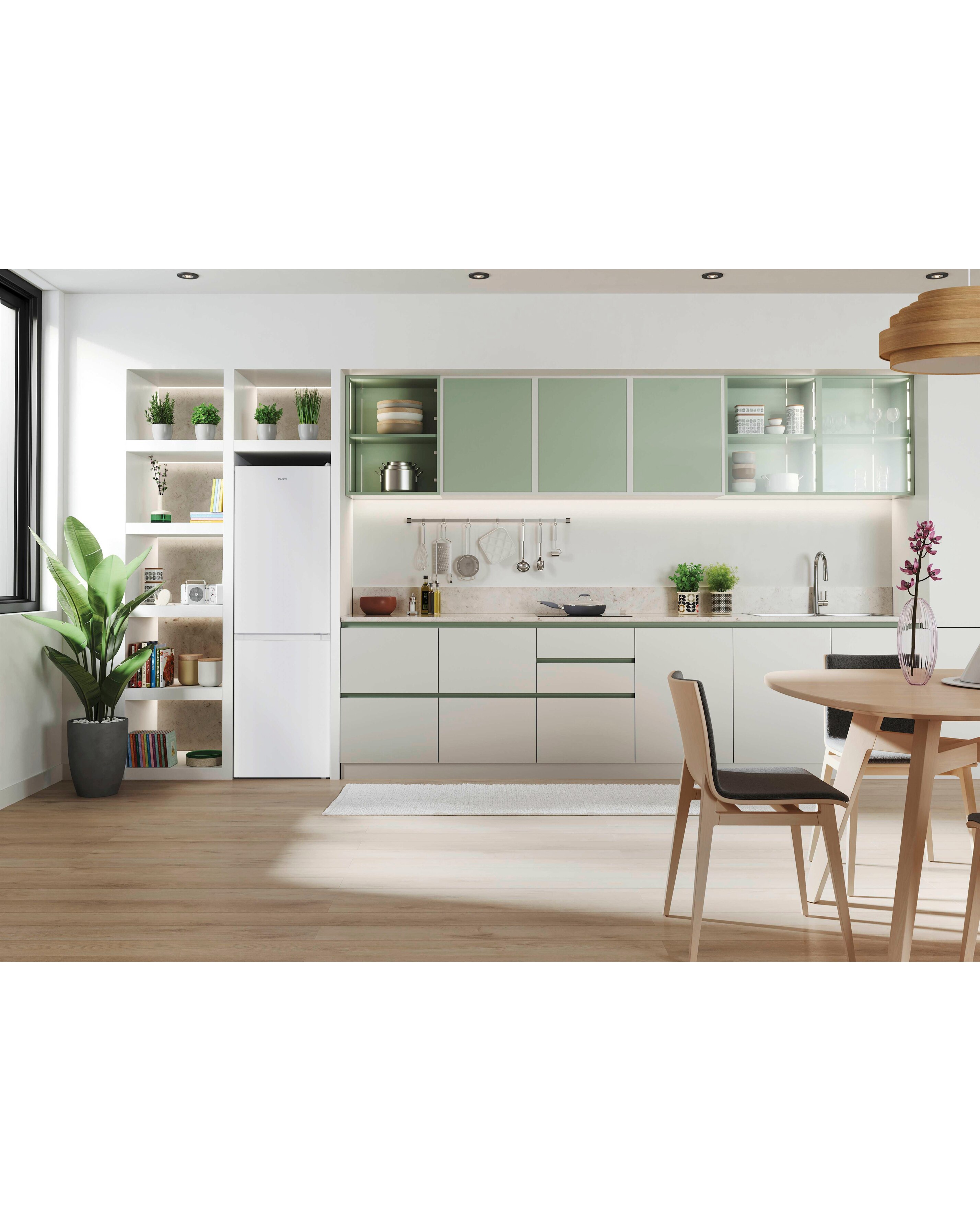 Candy CCH1T518EWK-1 181cm 50/50 No Frost Fridge Freezer White +