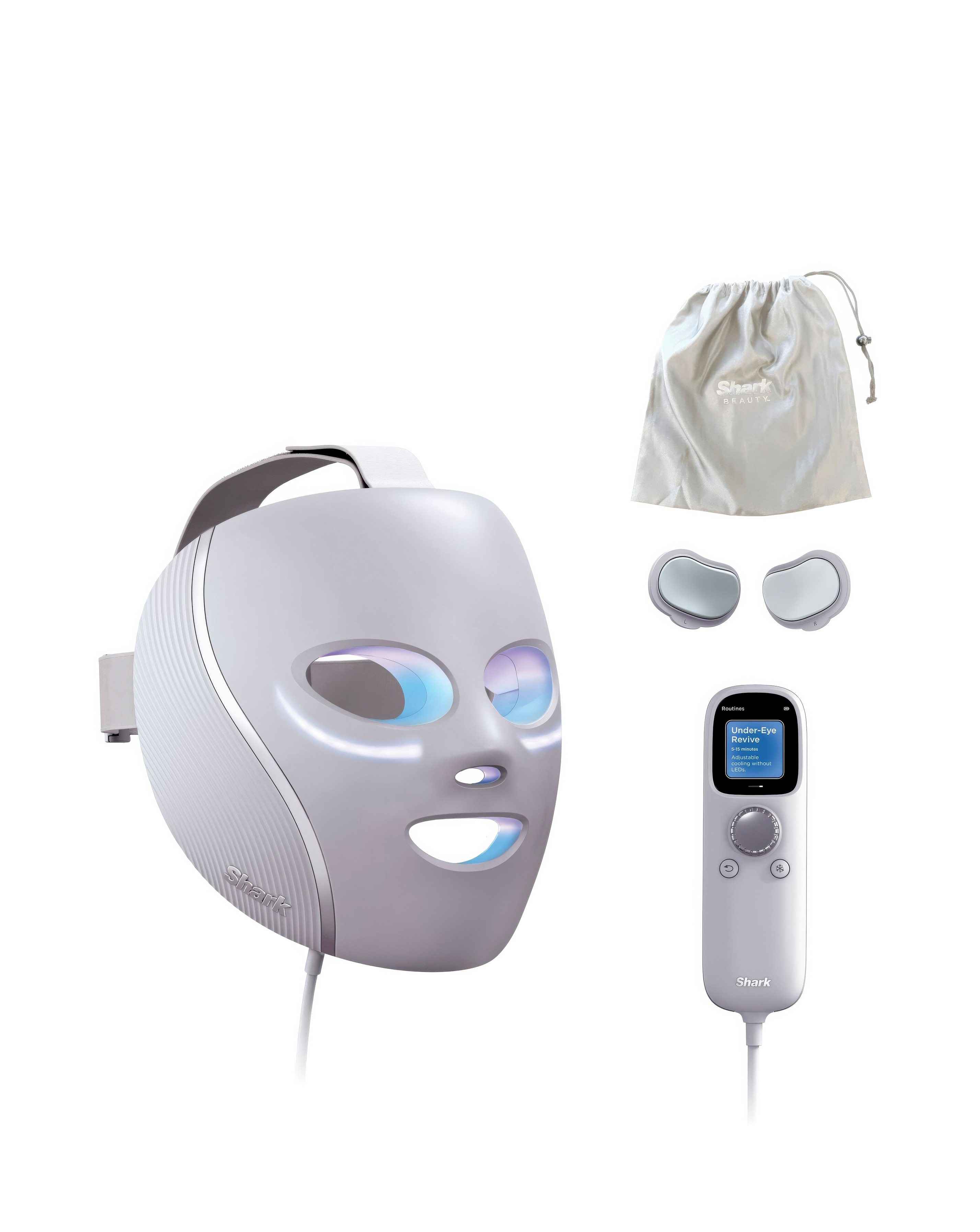 Shark CryoGlow Under-Eye Cooling & LED Anti-Ageing & Blemish Repair Mask - Lilac