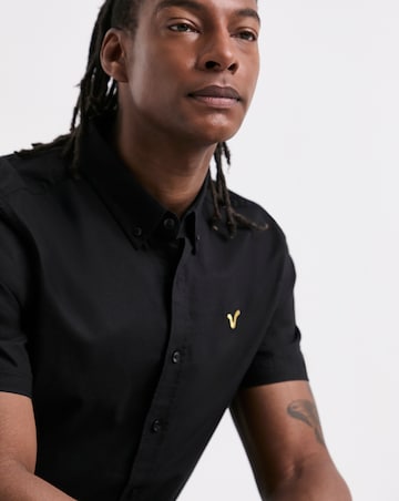Voi Plain Oxford Short Sleeve Shirt Long Length