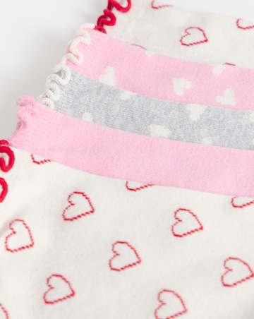 Pretty Secrets (5 Pair Pack) Ankle Socks (Wide Fit) Hearts