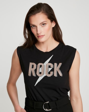 Sonder Studio Embellished Rock Print Tee