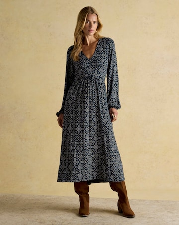 Joules Long Sleeve Nia Midaxi Dress