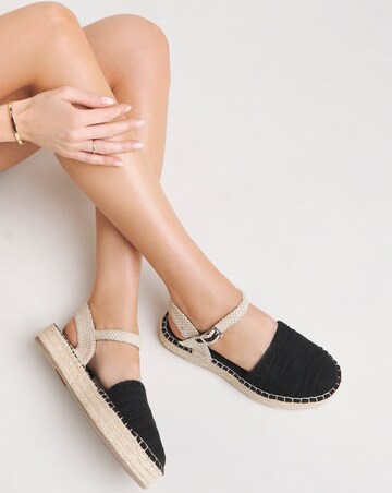 Coral Chunky Espadrille Sandals - Wide Fit (E)