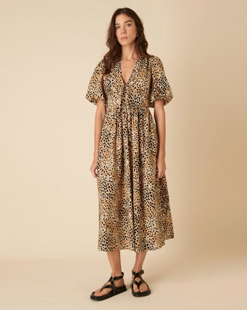 Nobody's Child Midi Dress Hattie Leopard