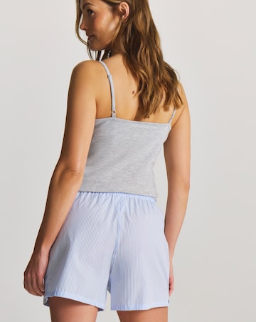 Pretty Secrets (2 Pack) Pyjama Sleep Vest Tops Black/Grey Marl