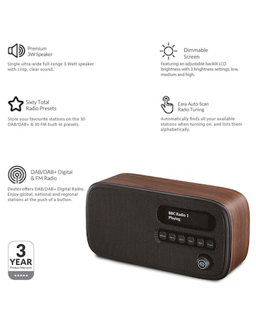 VQ Dexter DAB/FM Radio - Walnut